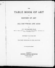 Cover of: The table book of art by Phillip T. Sandhurst