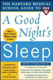 Cover of: The Harvard Medical School Guide to a Good Night's Sleep (Harvard Medical School Guides)
