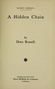 Cover of: A hidden chain by Dora Russell