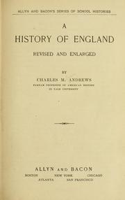 A history of England by Charles McLean Andrews