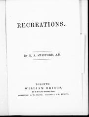 Cover of: Recreations
