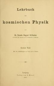 Cover of: Lehrbuch der kosmischen physik by Svante Arrhenius
