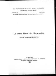 Cover of: La mère Marie de l'Incarnation