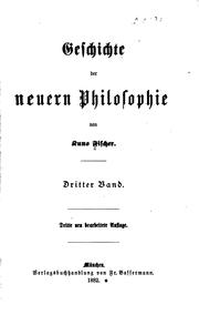 Geschichte der neueren Philosophie.. by Kuno Fischer