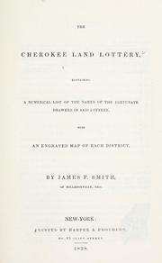 Cover of: The Cherokee land lottery by Smith, James F.