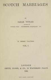 Cover of: Scotch marriages | Sarah Tytler