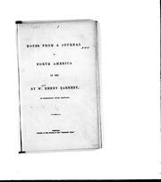 Cover of: Notes from a journal in North America in 1883