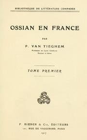 Ossian en France by Van Tieghem, Paul