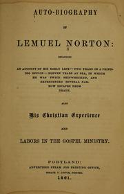 Auto-biography of Lemuel Norton by Lemuel Norton