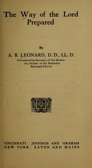 Cover of: way of the Lord prepared.