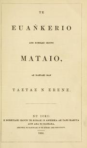 Cover of: Te Euankerio are koreaki irouni Mataio ae kaetaki man taetae n erene.