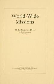 Cover of: World-wide missions by H. F. Reynolds