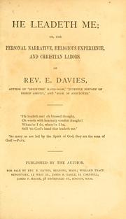 He leadeth me by Davies, E.