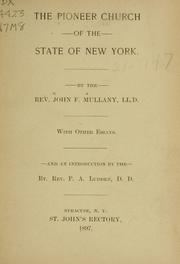 Cover of: pioneer church of the state of New York