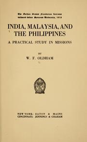 Cover of: India, Malaysia, and the Philippines: a practical study in missions