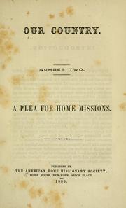 Cover of: A plea for home missions.
