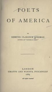 Cover of: Poets of America