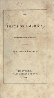 Cover of: The poets of America, with occasional notes.