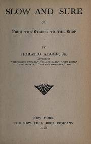Slow and sure, or, From the street to the shop by Horatio Alger, Jr.