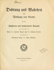 Cover of: Dichtung und Wahrheit by Johann Wolfgang von Goethe