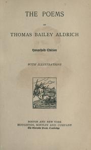 Cover of: Poems by Thomas Bailey Aldrich