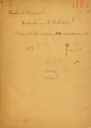 Cover of: Recherches sur le cachalot