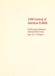 Cover of: 1988 Festival of American Folklife | Festival of American Folklife (1988 Washington, D.C.)