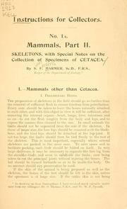 Cover of: Instructions for collectors. by S. F. Harmer