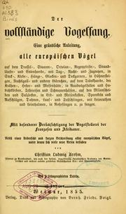 Cover of: Der vollständige Vögelsang by L. Brehm