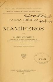 Cover of: Fauna ibérica by Angel Cabrera