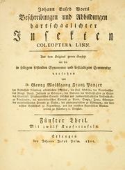 Cover of: Johann Euseb Voets Beschreibungen und Abbildungen hartschaaligter Insecten Coleoptera Linn.
