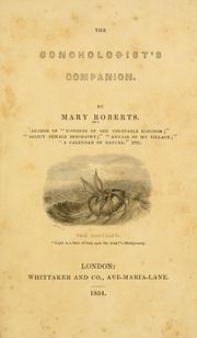 Cover of: The conchologist's companion by Mary Roberts