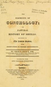 Cover of: elements of conchology, or, Natural history of shells: according to the Linnean system : with observations on modern arrangements