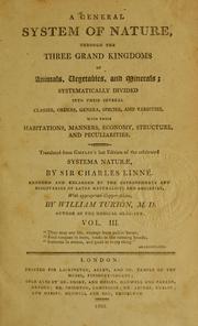 Cover of: A general system of nature by Carl Linnaeus