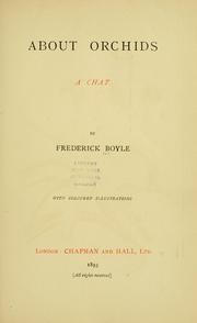 Cover of: About orchids by Boyle, Frederick