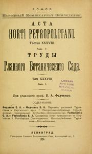 Cover of: Perechen rastenii Turkestana i Kirgizskogo kraia =: Conspectus florae turkestanicae et Kirghisicae