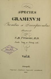 Cover of: Species Graminum by Karl Bernhard Trinius