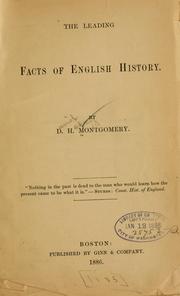 Cover of: The leading facts of English history. by David Henry Montgomery