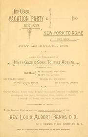 High-class vacation party to Europe. New York to Rome and back. July and August, 1895 by Gaze, Henry, & sons, (firm)