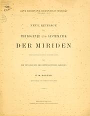Cover of: Neue Beiträge zur Phylogenie und Systematik der Miriden, nebst einleitenden Bemerkungen über die Phylogenie der Heteropteren-Familien