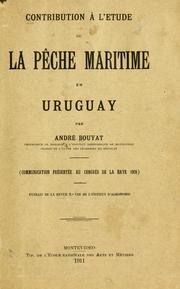 Cover of: Contributions à l'étude de la pêche maritime en Uruguay by André Bouyat