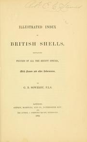 Cover of: Illustrated index of British shells by George Brettingham Sowerby II