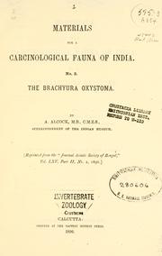 Materials for a carcinological fauna of India, no. 1-2.. by A. Alcock