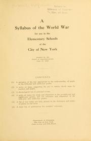 Cover of: Syllabus for secondary schools. 1910