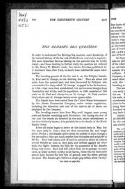 Cover of: The Behring Sea question by [M. Culme Seymour].