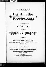 Cover of: The fight in the Beechwoods: a study in Canadian history