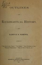 Cover of: Outlines of ecclesiastical history.