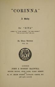 Cover of: "Corinna,": a study