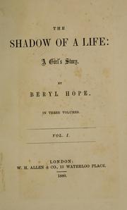 Cover of: The shadow of a life by Beryl Hope