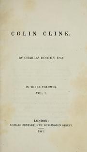 Cover of: Colin Clink by Charles Hooton